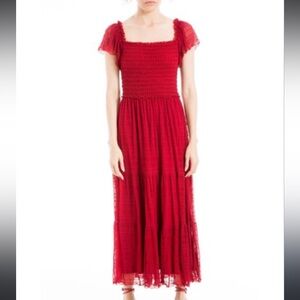 Max Studio smocked mesh maxi dress - XS - NWT